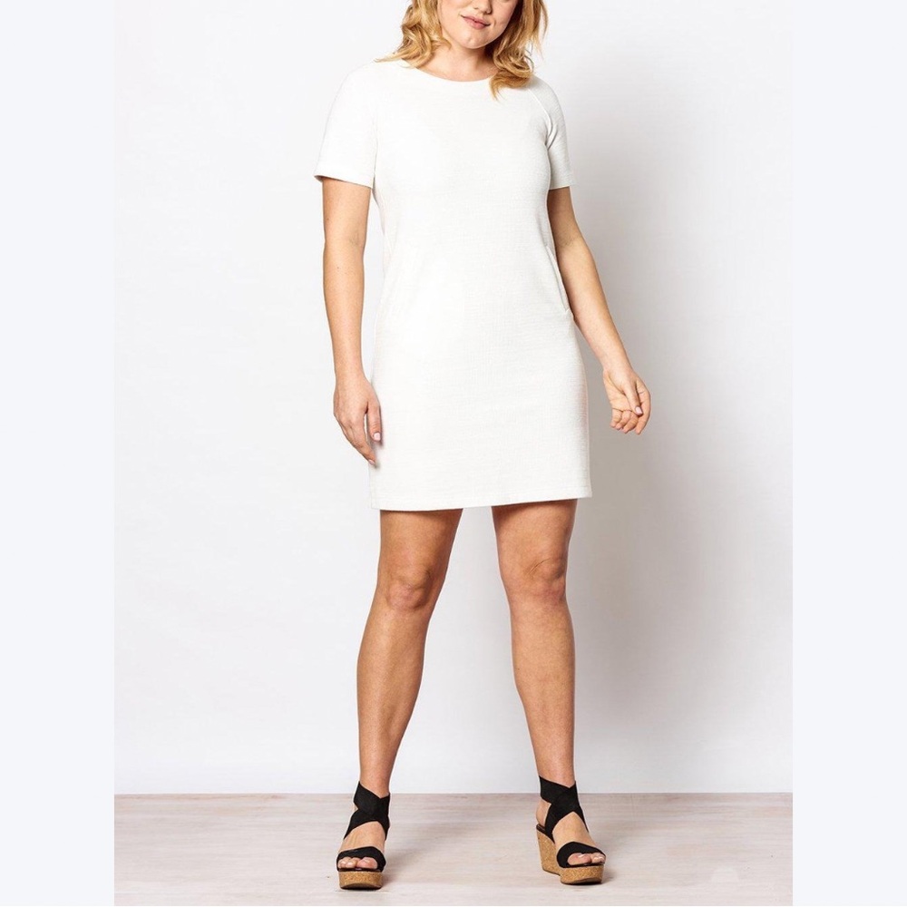 Brass The A-line Dress in White Size M